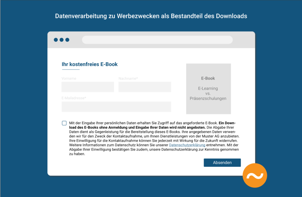 Zustimmung zur Datenverarbeitung als Bestandteil des Downloads